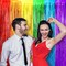 4 Pack Rainbow Foil Fringe Backdrop Curtains, Tinsel Streamers Birthday Party Decorations, Fringe Backdrop for Graduation, Baby Shower, Gender Reveal